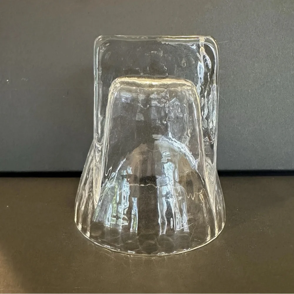 MCM Ice Cube Cocktail Glass Set of 5 Square Base St Regis UV Manganese Glow